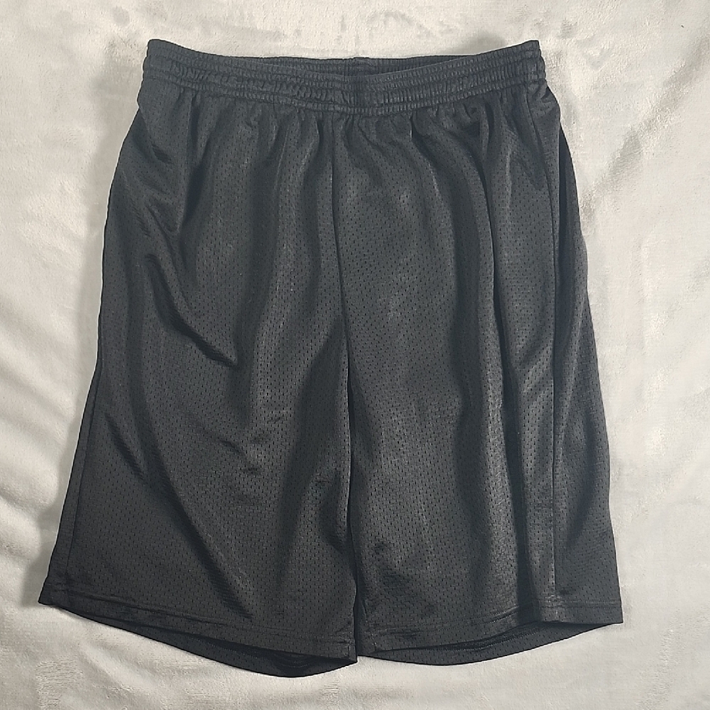 Black Athletic Shorts with Moisture-Wicking Fabric